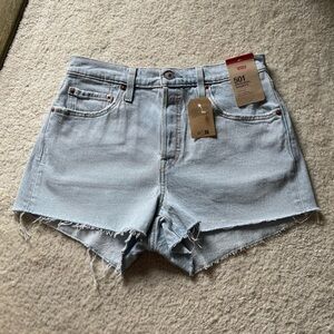 Levi's Women's Faded Blue Jean Shorts